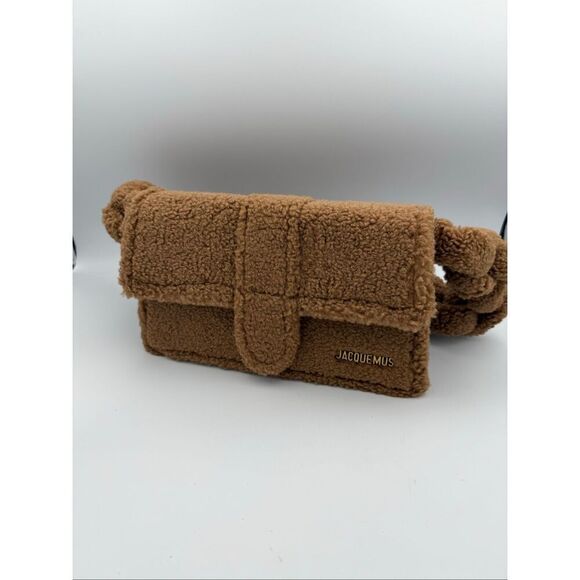 Jacquemus Womens Brown Genuine Le Bambidou Shearling Purse Shoulder Bag - Picture 4 of 10